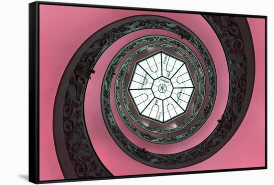 Dolce Vita Rome Collection - The Vatican Spiral Staircase Hot Pink-Philippe Hugonnard-Framed Premier Image Canvas