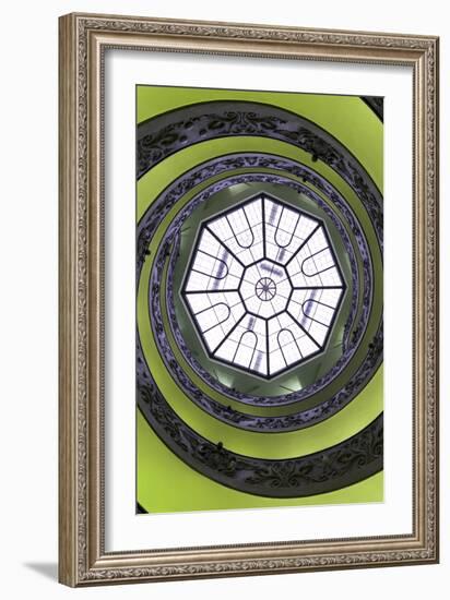 Dolce Vita Rome Collection - The Vatican Spiral Staircase Lime Green II-Philippe Hugonnard-Framed Photographic Print