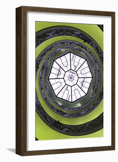 Dolce Vita Rome Collection - The Vatican Spiral Staircase Lime Green II-Philippe Hugonnard-Framed Photographic Print