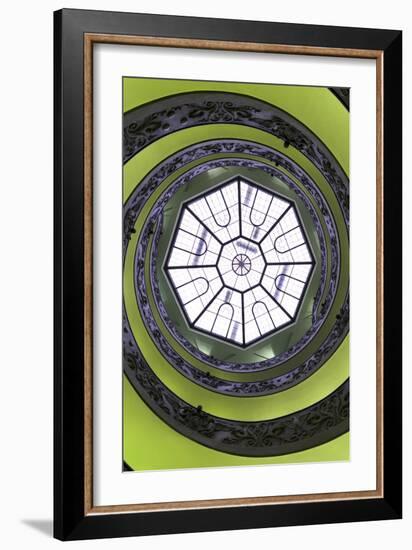 Dolce Vita Rome Collection - The Vatican Spiral Staircase Lime Green II-Philippe Hugonnard-Framed Photographic Print