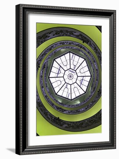 Dolce Vita Rome Collection - The Vatican Spiral Staircase Lime Green II-Philippe Hugonnard-Framed Photographic Print