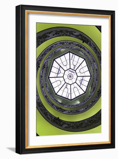 Dolce Vita Rome Collection - The Vatican Spiral Staircase Lime Green II-Philippe Hugonnard-Framed Photographic Print