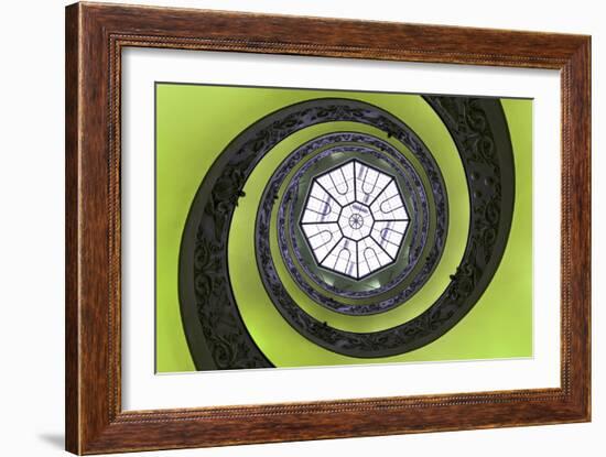 Dolce Vita Rome Collection - The Vatican Spiral Staircase Lime Green-Philippe Hugonnard-Framed Photographic Print