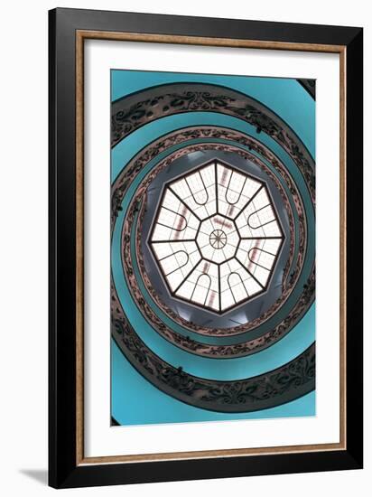 Dolce Vita Rome Collection - The Vatican Spiral Staircase Turquoise II-Philippe Hugonnard-Framed Photographic Print