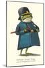 Doleful Frog as Policeman-null-Mounted Art Print