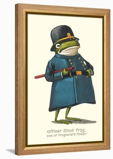 Doleful Frog as Policeman-null-Framed Stretched Canvas