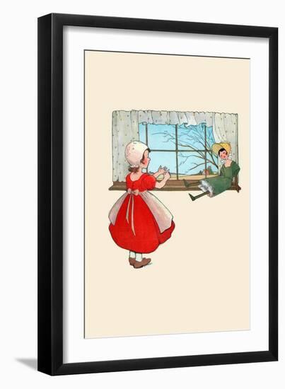 Doll By The Window-Eugene Field-Framed Art Print