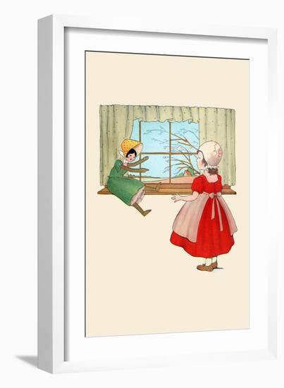 Doll By The Window-Eugene Field-Framed Art Print