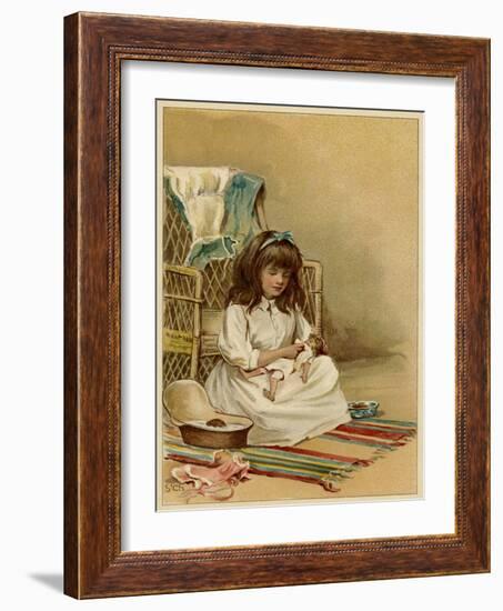 Doll Dried after Bath-William St Clair Simmons-Framed Art Print