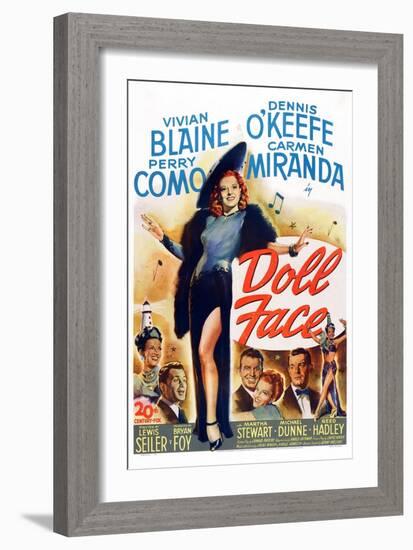 Doll Face, Carmen Miranda, Perry Como, Vivian Blaine, Dennis O'Keefe, Martha Stewart, 1946-null-Framed Art Print