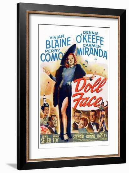 Doll Face, Carmen Miranda, Perry Como, Vivian Blaine, Dennis O'Keefe, Martha Stewart, 1946-null-Framed Art Print