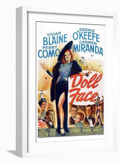 Doll Face, Carmen Miranda, Perry Como, Vivian Blaine, Dennis O'Keefe, Martha Stewart, 1946-null-Framed Art Print