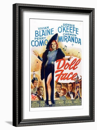 Doll Face, Carmen Miranda, Perry Como, Vivian Blaine, Dennis O'Keefe, Martha Stewart, 1946-null-Framed Art Print