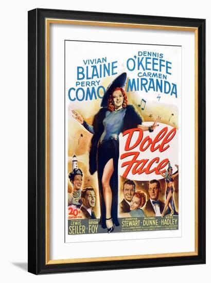 Doll Face, Carmen Miranda, Perry Como, Vivian Blaine, Dennis O'Keefe, Martha Stewart, 1946-null-Framed Art Print