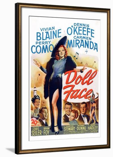 Doll Face, Carmen Miranda, Perry Como, Vivian Blaine, Dennis O'Keefe, Martha Stewart, 1946-null-Framed Art Print