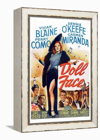 Doll Face, Carmen Miranda, Perry Como, Vivian Blaine, Dennis O'Keefe, Martha Stewart, 1946-null-Framed Stretched Canvas