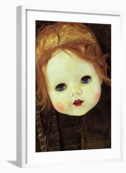 Doll Head On Sack-Den Reader-Framed Photographic Print