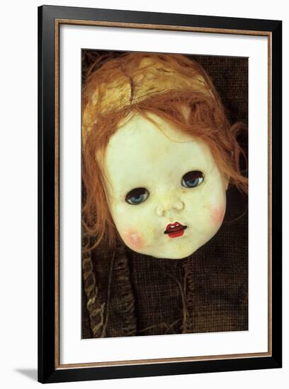 Doll Head On Sack-Den Reader-Framed Photographic Print