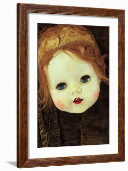 Doll Head On Sack-Den Reader-Framed Photographic Print