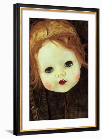 Doll Head On Sack-Den Reader-Framed Photographic Print