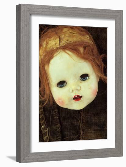 Doll Head On Sack-Den Reader-Framed Photographic Print