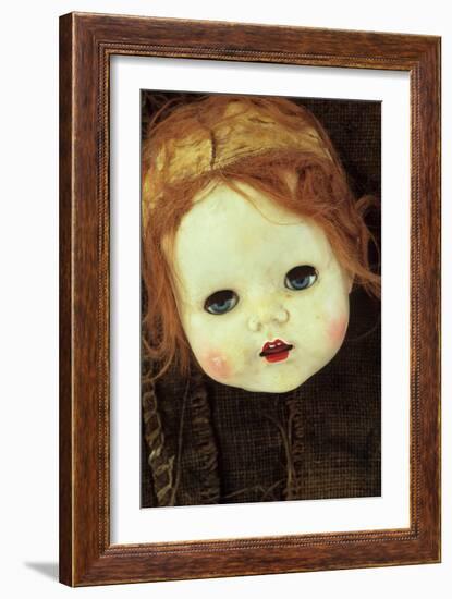 Doll Head On Sack-Den Reader-Framed Photographic Print