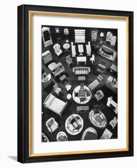 Doll House Furniture and Rugs Being Sold at F.A.O. Schwarz-Herbert Gehr-Framed Photographic Print