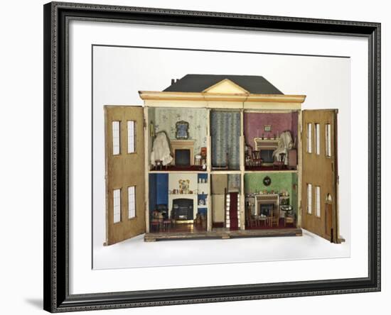 Doll's House Inside View of Kitchen and Other Rooms-null-Framed Photographic Print