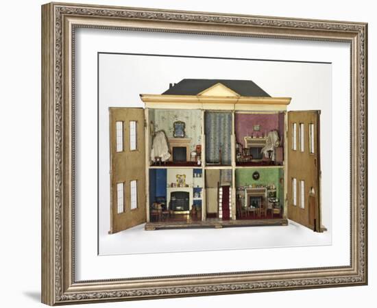 Doll's House Inside View of Kitchen and Other Rooms-null-Framed Photographic Print