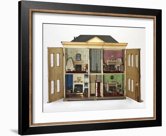 Doll's House Inside View of Kitchen and Other Rooms-null-Framed Photographic Print