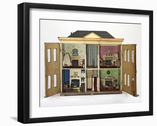 Doll's House Inside View of Kitchen and Other Rooms-null-Framed Photographic Print