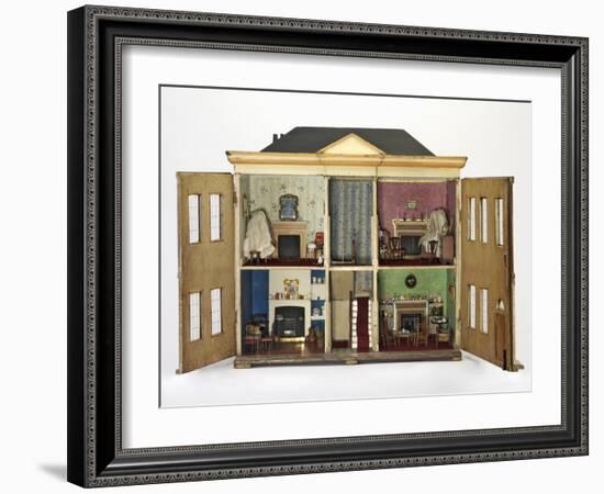 Doll's House Inside View of Kitchen and Other Rooms-null-Framed Photographic Print