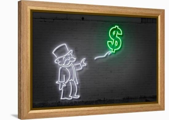 Dollar Balloon-Octavian Mielu-Framed Stretched Canvas