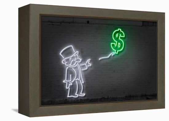 Dollar Balloon-Octavian Mielu-Framed Stretched Canvas