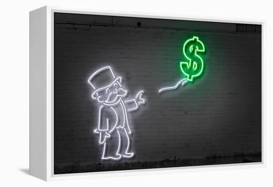 Dollar Balloon-Octavian Mielu-Framed Stretched Canvas