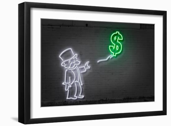 Dollar Balloon-Octavian Mielu-Framed Premium Giclee Print