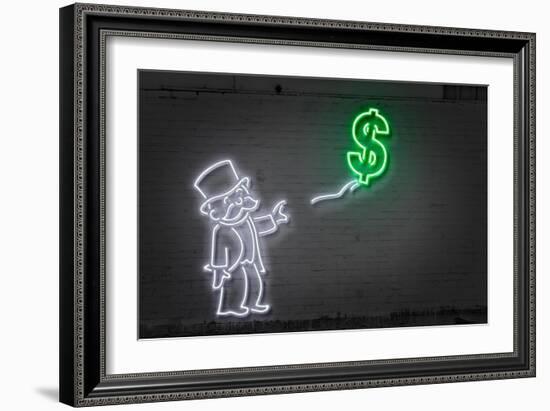 Dollar Balloon-Octavian Mielu-Framed Art Print