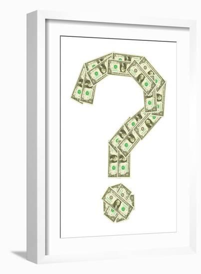 Dollar Question Mark-donatas1205-Framed Art Print