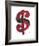 Dollar Sign, 1981 (red)-Andy Warhol-Framed Art Print