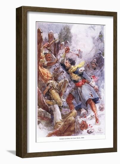 Dollard Strikes His Last Blow 1658, C.1920-Henry Sandham-Framed Giclee Print