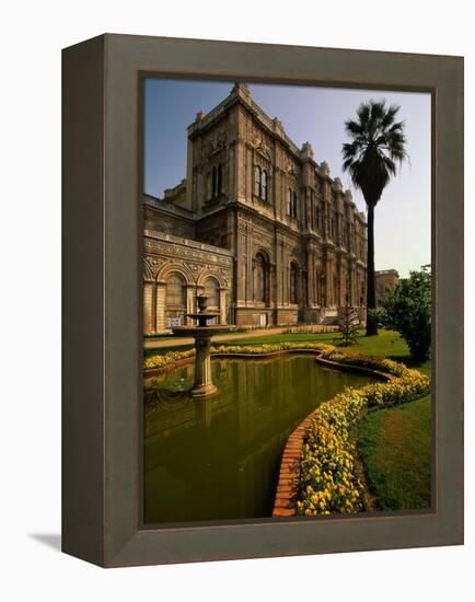 Dolmabahce Palace, the Bosporus, Istanbul, Turkey-Walter Bibikow-Framed Premier Image Canvas