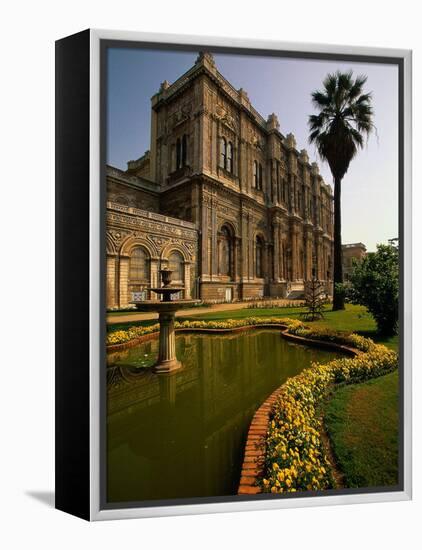 Dolmabahce Palace, the Bosporus, Istanbul, Turkey-Walter Bibikow-Framed Premier Image Canvas