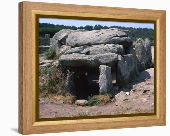 Dolmen at Kermario in Brittany, c,36th century BC. Artist: Unknown-Unknown-Framed Premier Image Canvas