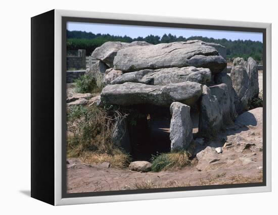 Dolmen at Kermario in Brittany, c,36th century BC. Artist: Unknown-Unknown-Framed Premier Image Canvas