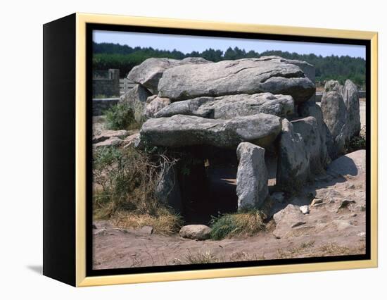 Dolmen at Kermario in Brittany, c,36th century BC. Artist: Unknown-Unknown-Framed Premier Image Canvas