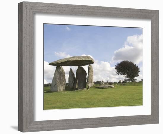 Dolmen, Neolithic Burial Chamber 4500 Years Old, Pentre Ifan, Pembrokeshire, Wales-Sheila Terry-Framed Photographic Print