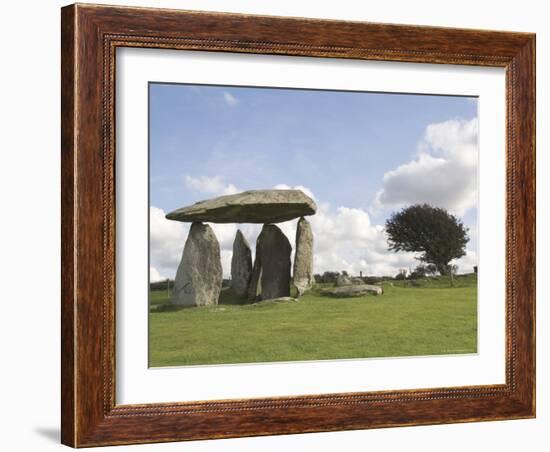 Dolmen, Neolithic Burial Chamber 4500 Years Old, Pentre Ifan, Pembrokeshire, Wales-Sheila Terry-Framed Photographic Print