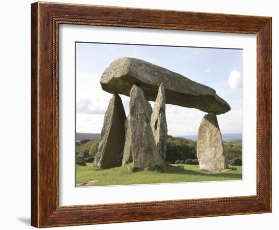 Dolmen, Neolithic Burial Chamber 4500 Years Old, Pentre Ifan, Pembrokeshire, Wales-Sheila Terry-Framed Photographic Print