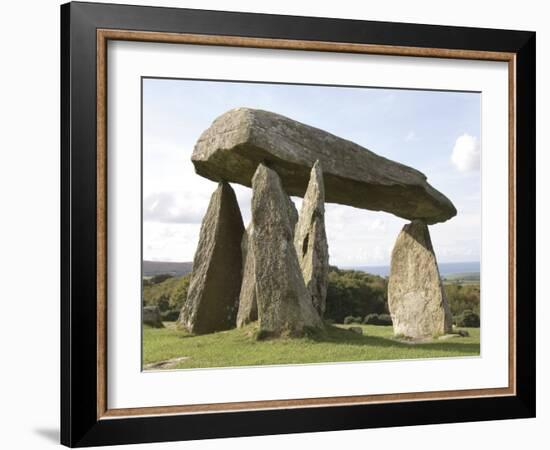 Dolmen, Neolithic Burial Chamber 4500 Years Old, Pentre Ifan, Pembrokeshire, Wales-Sheila Terry-Framed Photographic Print