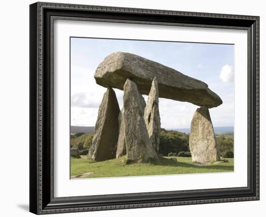 Dolmen, Neolithic Burial Chamber 4500 Years Old, Pentre Ifan, Pembrokeshire, Wales-Sheila Terry-Framed Photographic Print